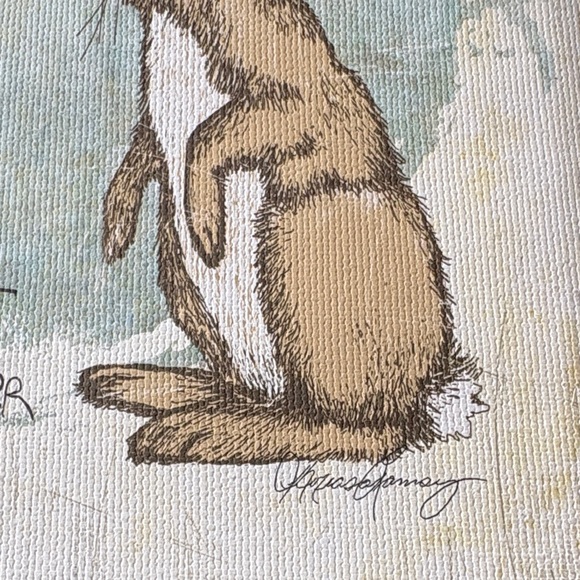 Rabbit Canvas Art with Inspirational Quote Bunny - Picture 7 of 7